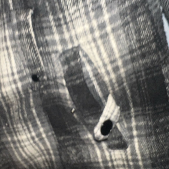 Jou Jou Black and Gray Pea Coat with Plaid Pattern - Picture 3 of 6